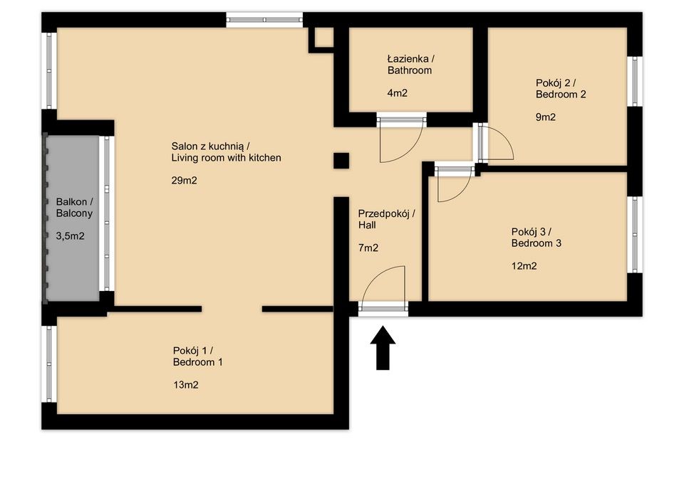 Spacious, sunny 75m² in Dąbrowa Górnicza - Apartment - Sale - Dąbrowa Górnicza, Mydlice