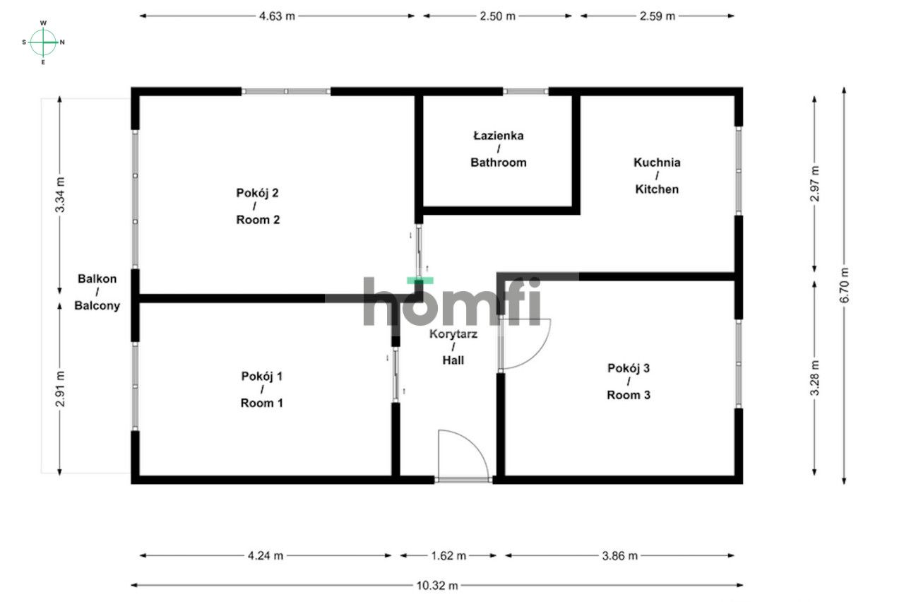Functional 3-room apartment with a large terrace - Квартира - Оренда - Lublin, Węglin Południowy