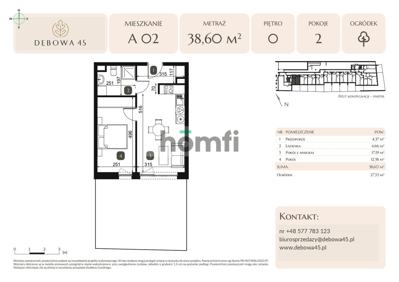 NOWOCZESNA INWESTYCJA | DĘBOWA 45 | 2 POK | OGRÓDEK | PARKING PODZIEMNY | KOMÓRKA | CENTRUM - Mieszkanie - Sprzedaż - Katowice, Dąb