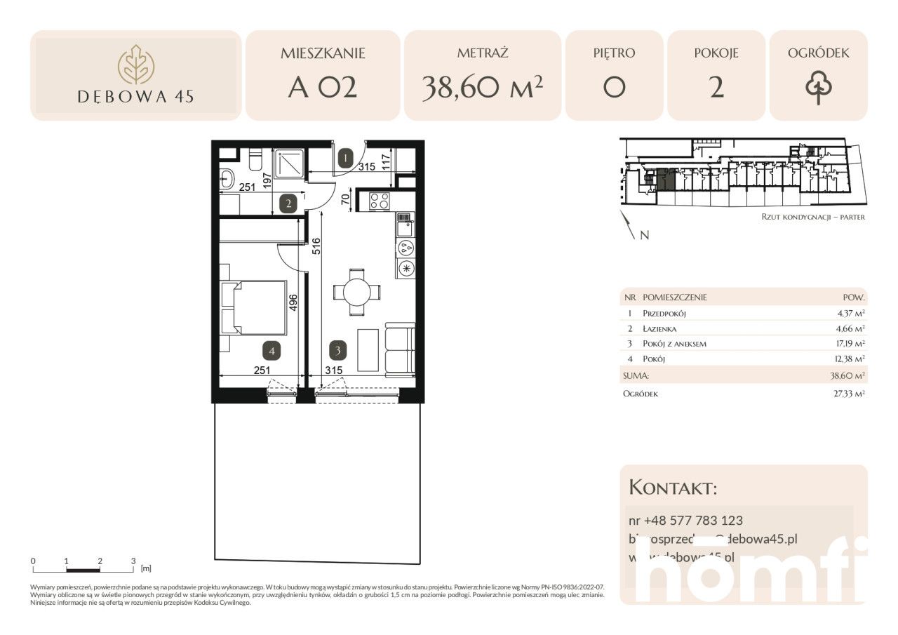 NOWOCZESNA INWESTYCJA | DĘBOWA 45 | 2 POK | OGRÓDEK | PARKING PODZIEMNY | KOMÓRKA | CENTRUM - Mieszkanie - Sprzedaż - Katowice, Dąb