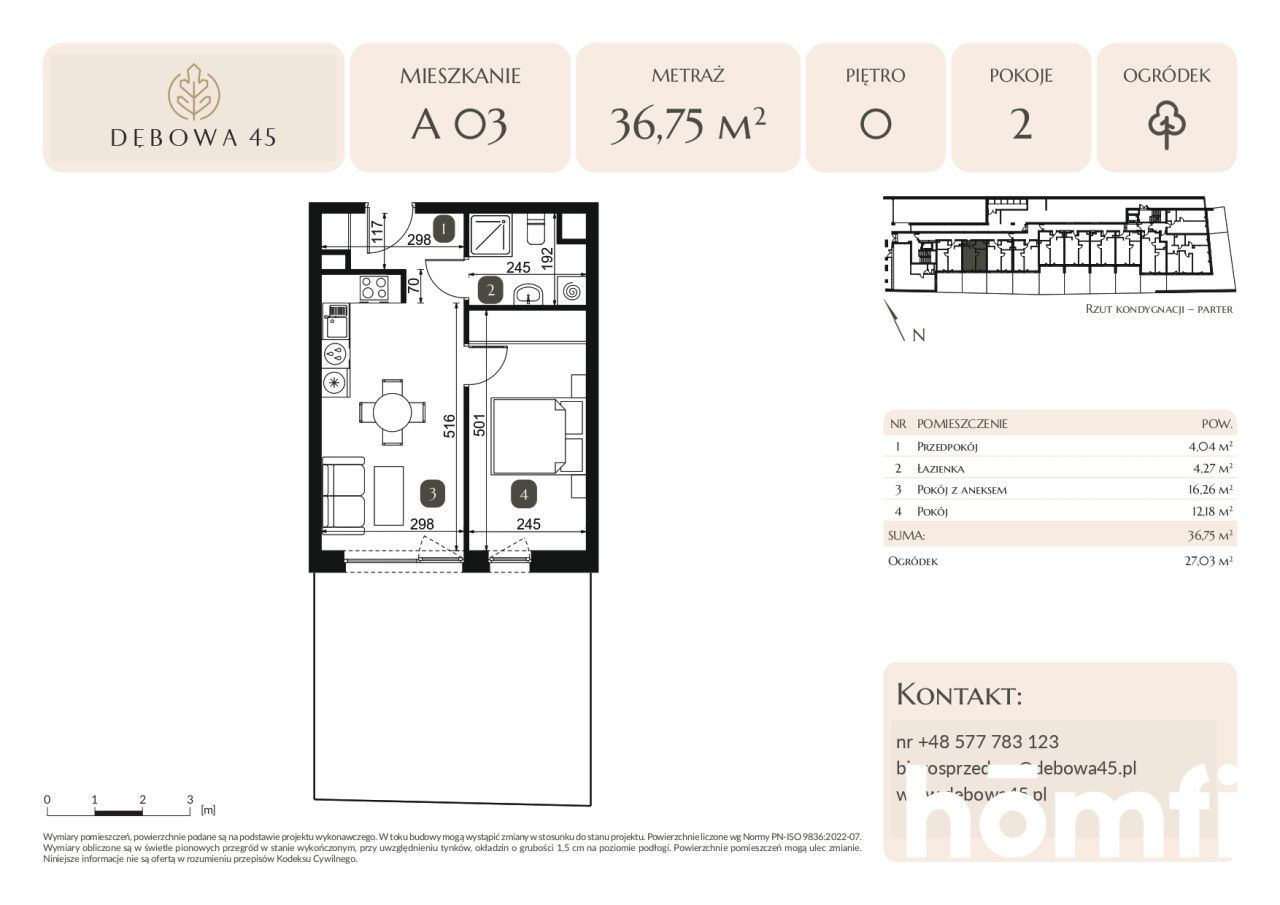 MODERN INVESTMENT | DĘBOWA 45 | 2 ROOMS | GARDEN | UNDERGROUND PARKING | STORAGE ROOM | CENTER - Apartment - Sale - Katowice, Dąb