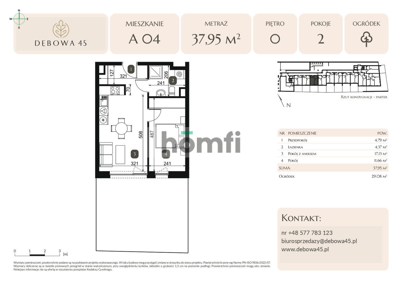 MODERN INVESTMENT | DĘBOWA 45 | 2 ROOMS | GARDEN | UNDERGROUND PARKING | STORAGE ROOM | CENTER - Apartment - Sale - Katowice, Dąb