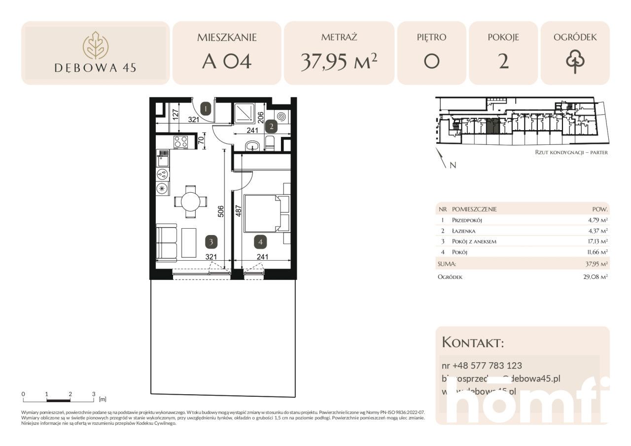 MODERN INVESTMENT | DĘBOWA 45 | 2 ROOMS | GARDEN | UNDERGROUND PARKING | STORAGE ROOM | CENTER - Apartment - Sale - Katowice, Dąb
