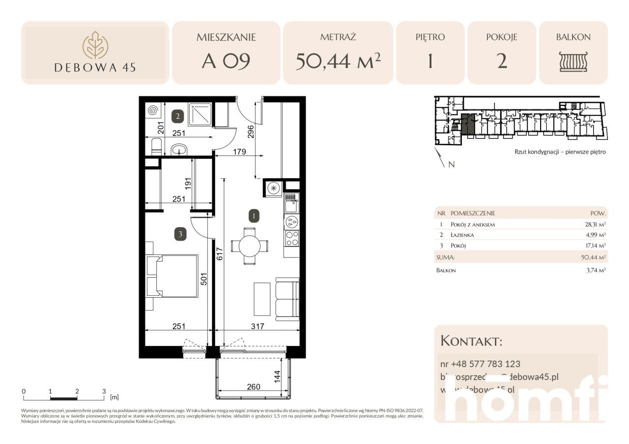 MODERN INVESTMENT | DĘBOWA 45 | 2 ROOMS | BALCONY | UNDERGROUND PARKING | STORAGE ROOM | CENTER - Apartment - Sale - Katowice, Dąb