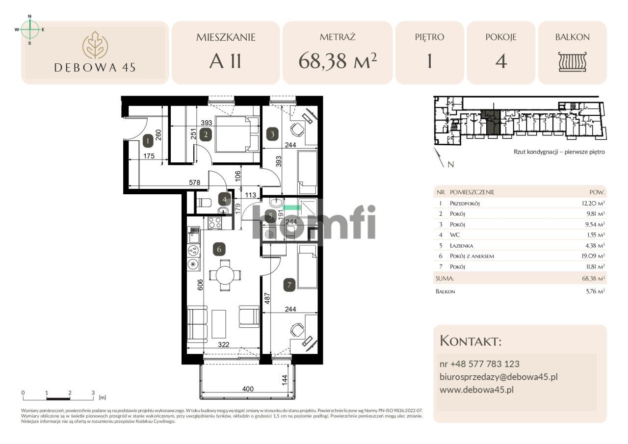 MODERN INVESTMENT | DĘBOWA 45 | 4 ROOMS | BALKONY | UNDERGROUND PARKING | STORAGE ROOM | CENTER - Apartment - Sale - Katowice, Dąb