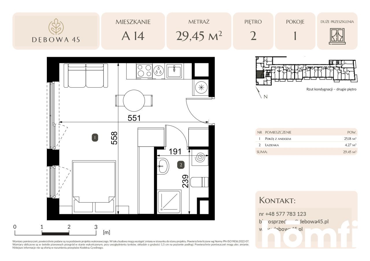MODERN INVESTMENT | DĘBOWA 45 | STUDIO | LARGE GLAZING | UNDERGROUND PARKING | STORAGE ROOM | CENTER - Apartment - Sale - Katowice, Dąb