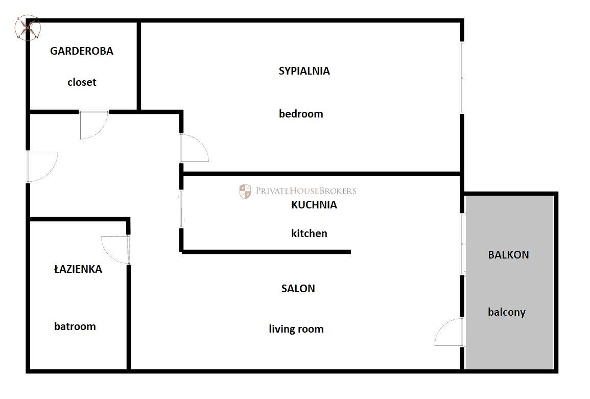 Reduta 9, 58m²: cozy 2-room apartment with a walk-in closet | Serenada - Квартира - Оренда - Kraków, Śródmieście / Prądnik Czerwony