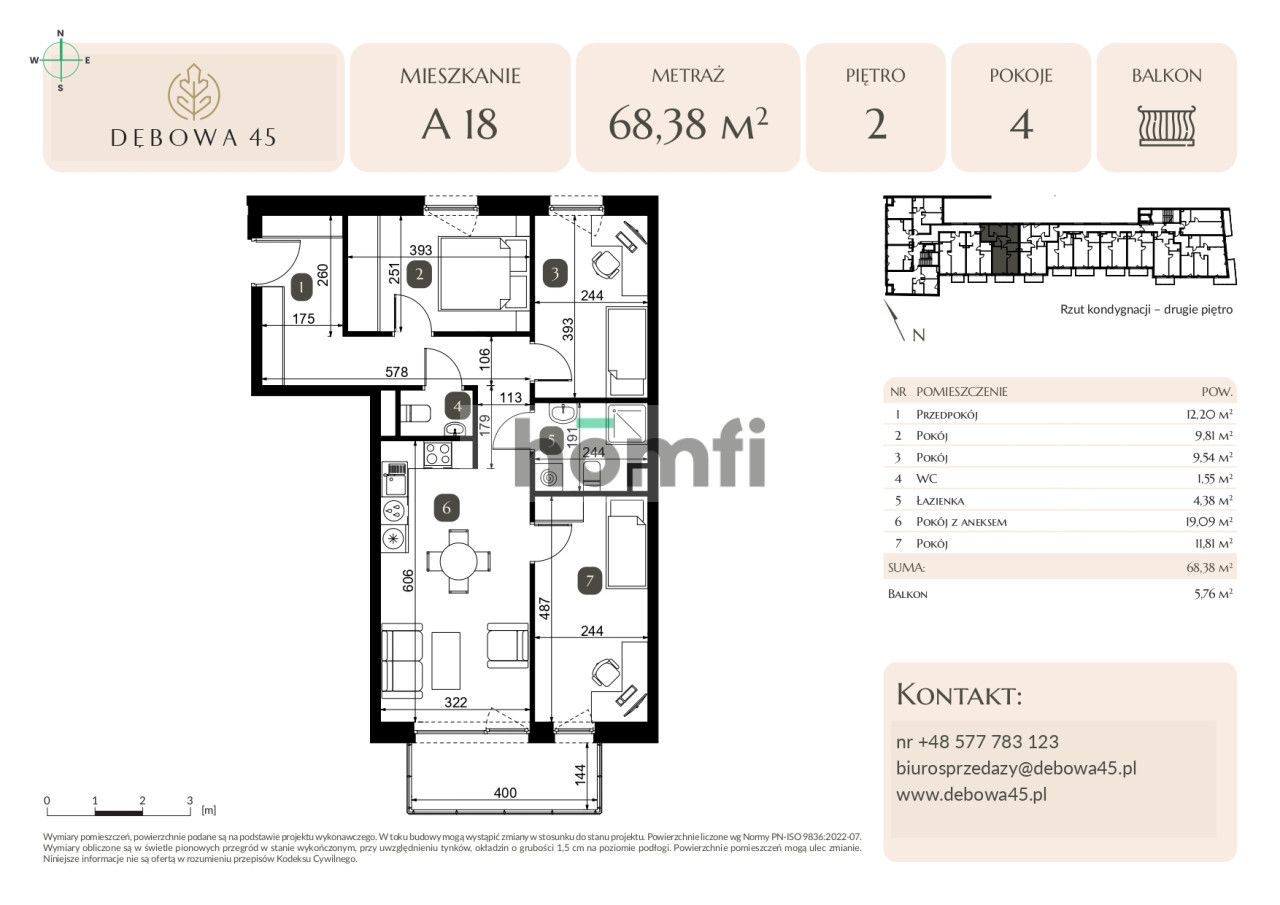 MODERN INVESTMENT | DĘBOWA 45 | 4 ROOMS | BALKONY | UNDERGROUND PARKING | STORAGE ROOM | CENTER - Apartment - Sale - Katowice, Dąb