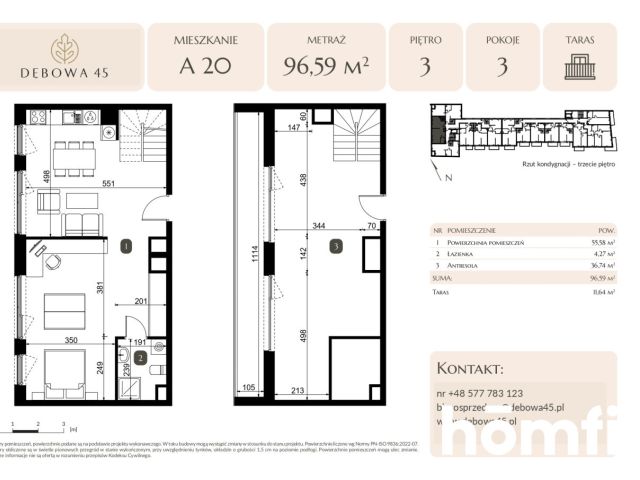 NOWOCZESNA INWESTYCJA | DĘBOWA 45 | 3 POK | TARAS | PARKING PODZIEMNY | KOMÓRKA | CENTRUM - Mieszkanie - Sprzedaż - Katowice, Dąb