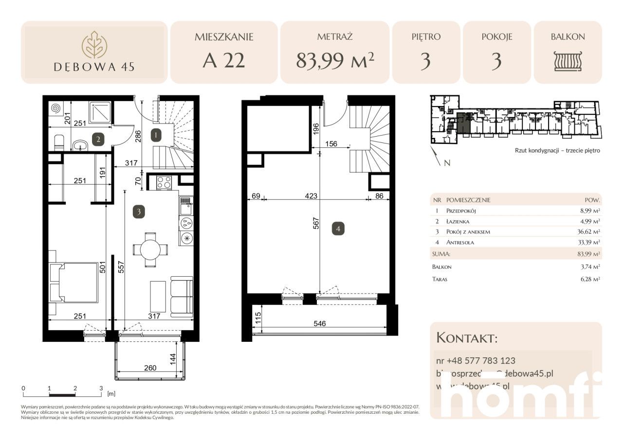 MODERN INVESTMENT | DĘBOWA 45 | 3 ROOMS | BALCONY | TERRACE | UNDERGROUND PARKING | STORAGE ROOM | CENTER - Apartment - Sale - Katowice, Dąb