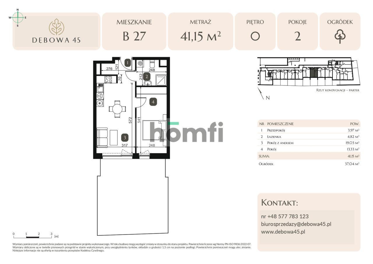 MODERN INVESTMENT | DĘBOWA 45 | 2 ROOMS | GARDEN | UNDERGROUND PARKING | STORAGE ROOM | CENTER - Apartment - Sale - Katowice, Dąb