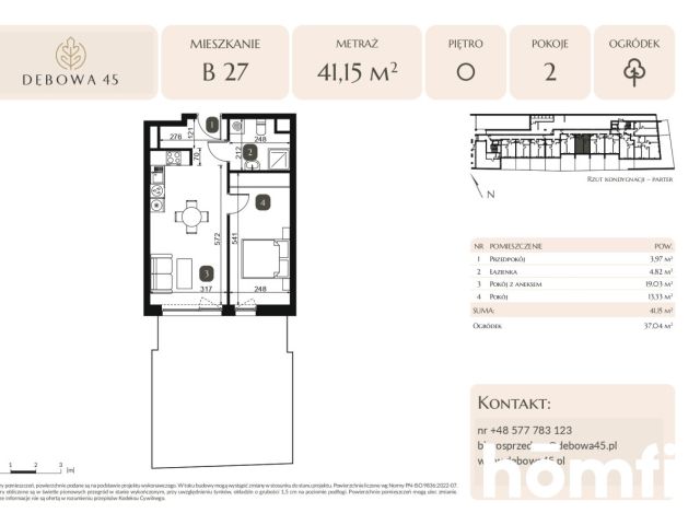 NOWOCZESNA INWESTYCJA | DĘBOWA 45 | 2 POK | OGRÓDEK | PARKING PODZIEMNY | KOMÓRKA | CENTRUM - Mieszkanie - Sprzedaż - Katowice, Dąb