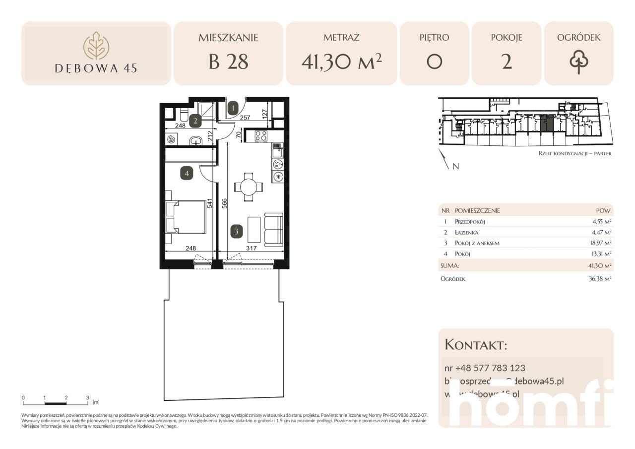 MODERN INVESTMENT | DĘBOWA 45 | 2 ROOMS | GARDEN | UNDERGROUND PARKING | STORAGE ROOM | CENTER - Apartment - Sale - Katowice, Dąb