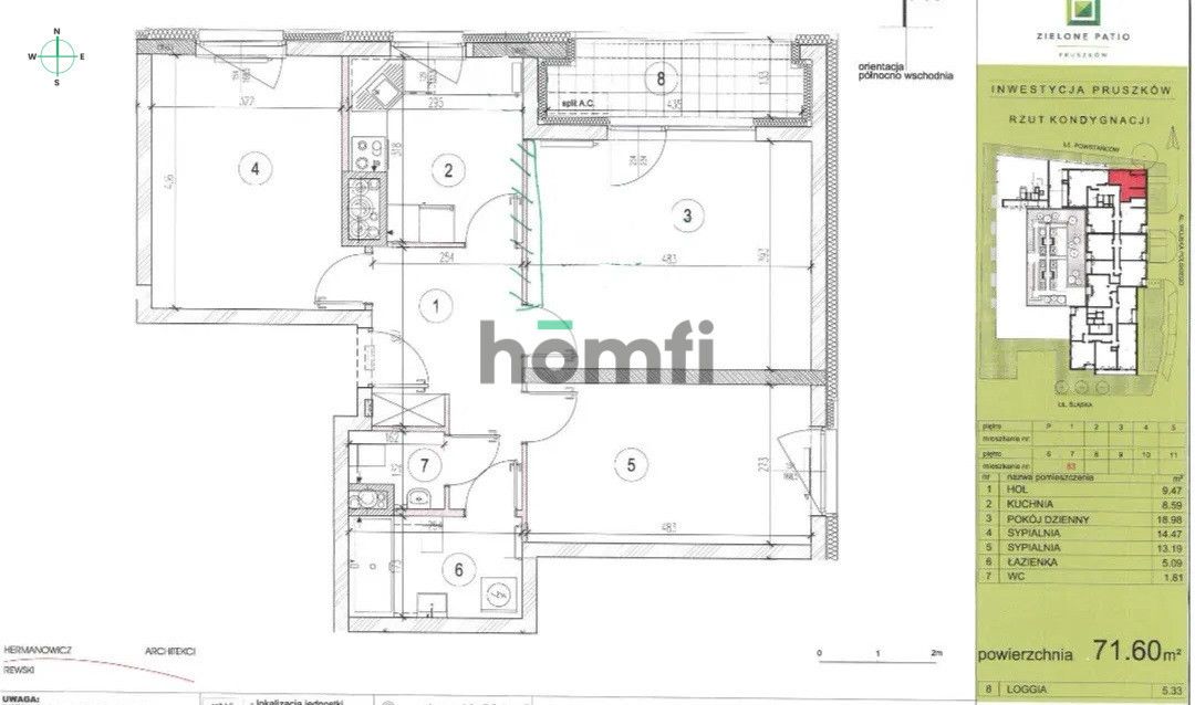Spacious high-standard 3-room apartment - Pruszkow, 5 Powstancow Street - Apartment - Sale - Pruszkowski, Pruszków