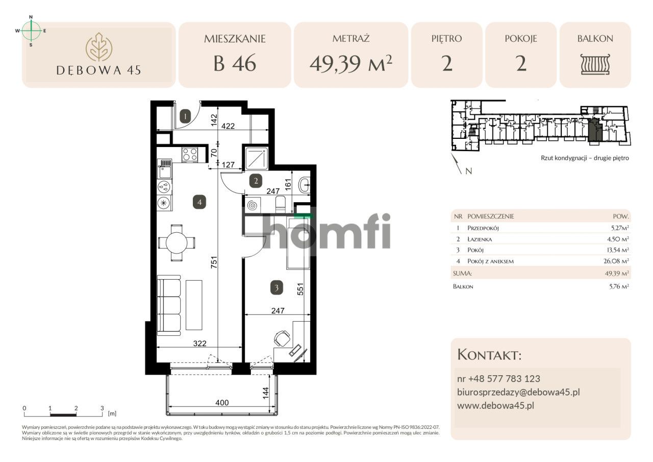 MODERN INVESTMENT | DĘBOWA 45 | 2 ROOMS | BALCONY | UNDERGROUND PARKING | STORAGE ROOM | CENTER - Apartment - Sale - Katowice, Dąb