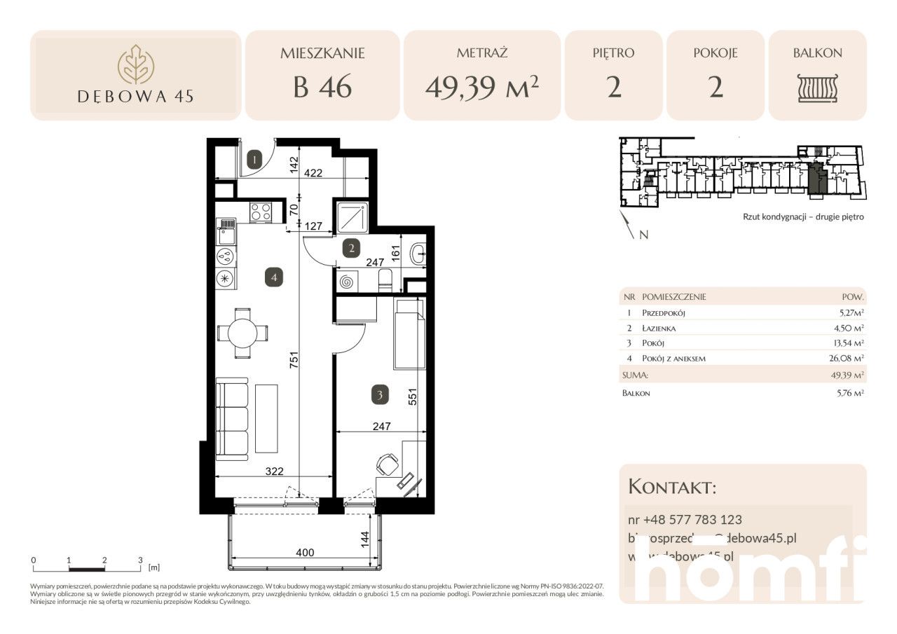 MODERN INVESTMENT | DĘBOWA 45 | 2 ROOMS | BALCONY | UNDERGROUND PARKING | STORAGE ROOM | CENTER - Apartment - Sale - Katowice, Dąb