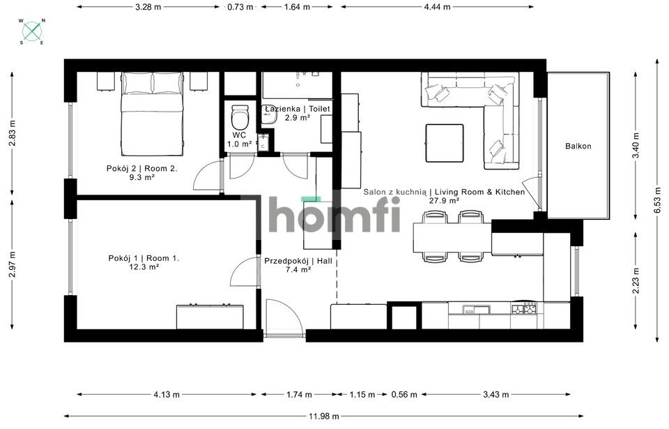 JBielsko-Biała | Karpackie Estate | 3 Rooms | Move-in Ready - Apartment - Sale - Bielsko-Biała, Kamienica