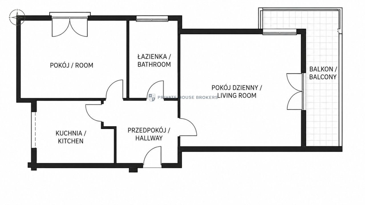63,36 m² | Partynice | balkon | ostatnie piętro - Квартира - Продаж - Wrocław, Krzyki / Partynice