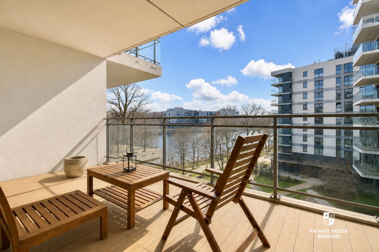 3-pokojowe mieszkanie z 2 balkonami w inwestycji River Point - Mieszkanie - Wynajem - Wrocław, Kępa Mieszczańska