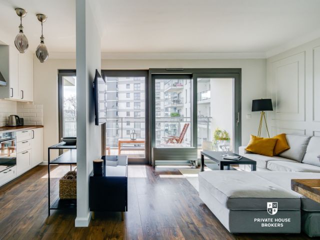 3-room apartment with 2 balconies in the River Point development - Apartment - Rent - Wrocław, Kępa Mieszczańska