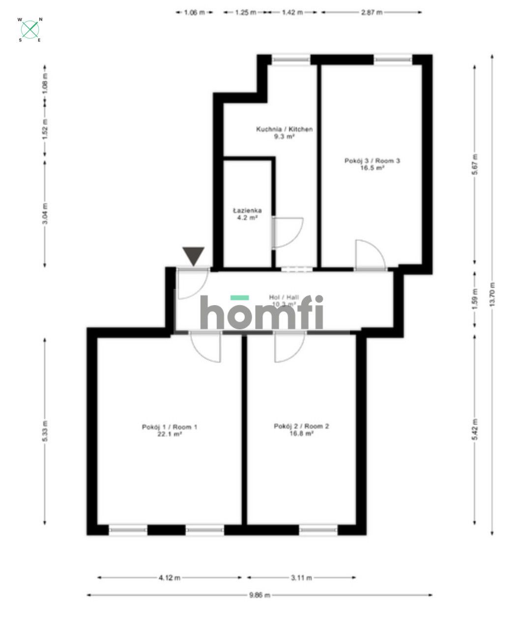 INVESTMENT APARTMENT FOR SALE - THREE ROOMS - Apartment - Sale - Poznań, Grunwald / Łazarz