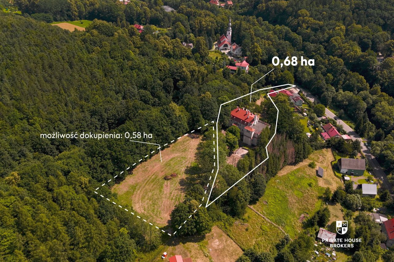 Pałac z aktualnym Pozwoleniem na Budowę / Inwestycja / Dom Opieki / Hotel SPA - Dom - Sprzedaż - Świdnicki, Świdnica / Bystrzyca Górna