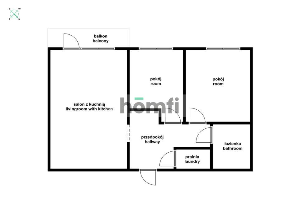 3 rooms with balcony - Rainbow (Old Town) - Apartment - Rent - Wrocław, Stare Miasto