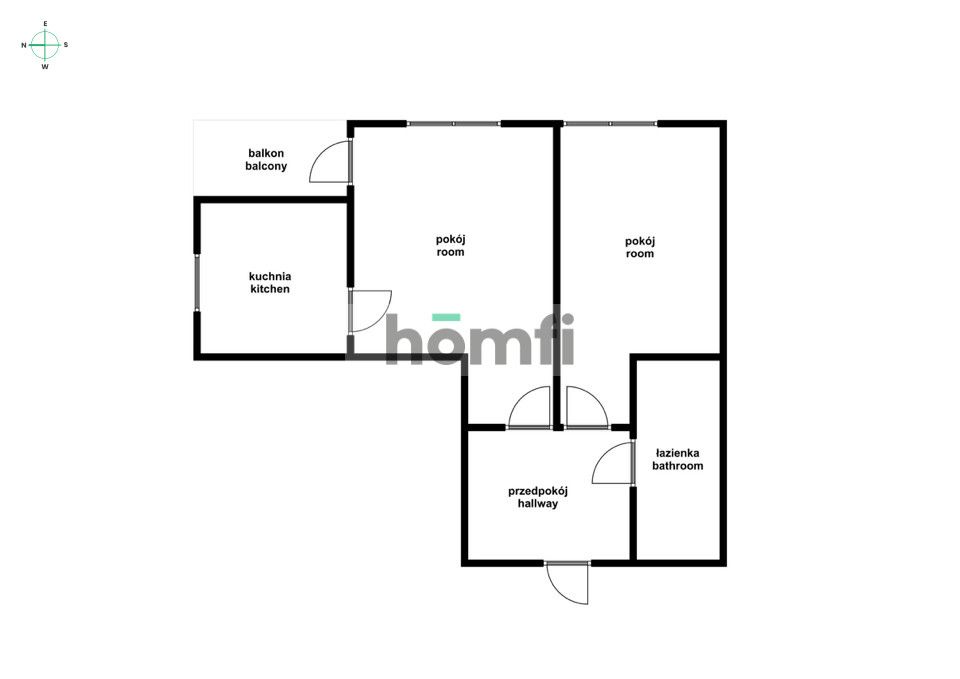 2 pokoje 52m2 + kuchnia + balkon - ul. Dyrekcyjna - Mieszkanie - Wynajem - Wrocław, Krzyki / Huby
