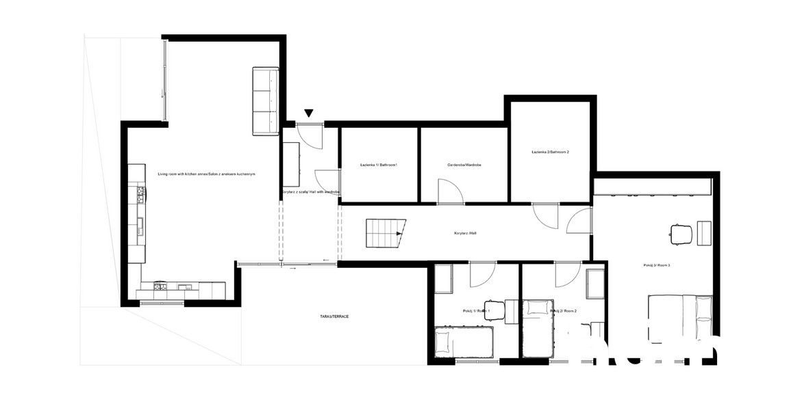 Spacious 105 sqm with an impressive terrace (60 sqm) – Ząbki - Apartment - Rent - Wołomiński, Ząbki