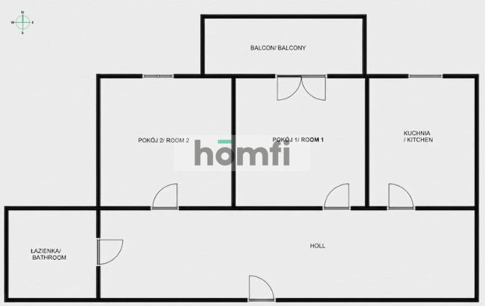 For rent 2 separate rooms, 39m², Dąbie - Квартира - Оренда - Kraków, Śródmieście
