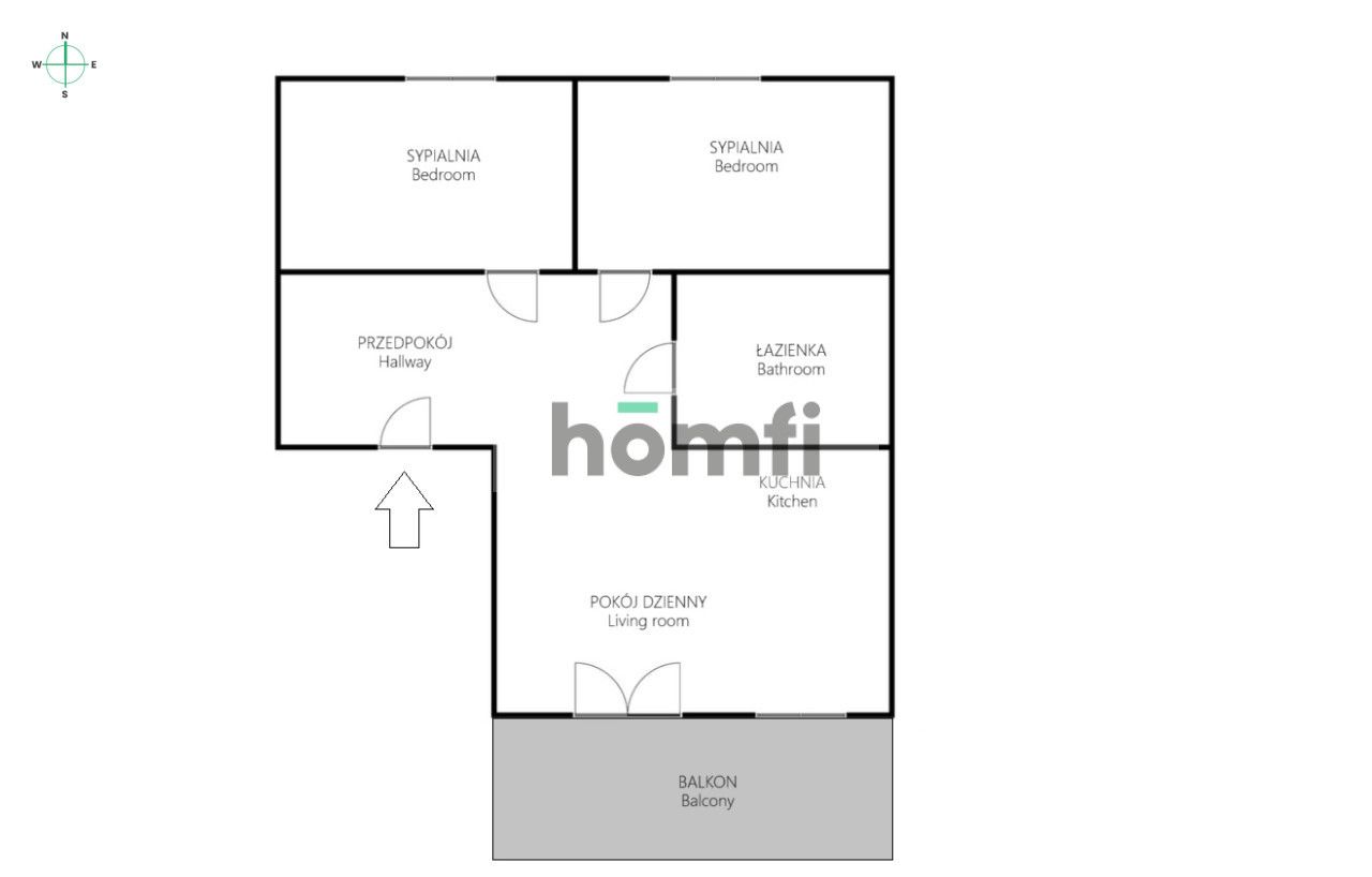 Two bedroom apartment located in new building at Saska 12C street | Saska Blu - Квартира - Оренда - Kraków, Podgórze