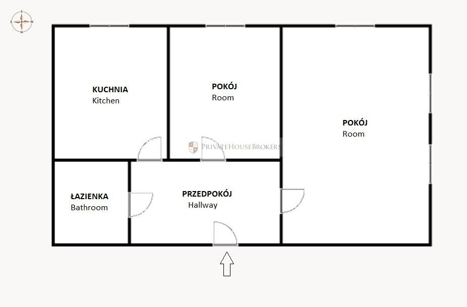 Bright, two room apartment in center of Bronowice at Rydla street - Apartment - Rent - Kraków, Krowodrza / Bronowice