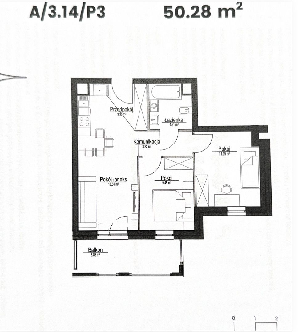 Nowoczesne mieszkanie | balkon| widok na zieleń - Квартира - Продаж - Gdański, Pruszcz Gdański