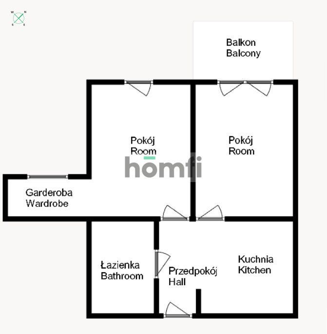2-rooms separate City Center Prądzyńskiego street - Квартира - Оренда - Wrocław, Krzyki