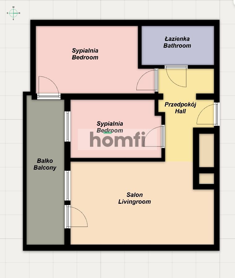 3 pokoje z balkonem | Olimpia Port - Mieszkanie - Wynajem - Wrocław, Psie Pole / Swojczyce