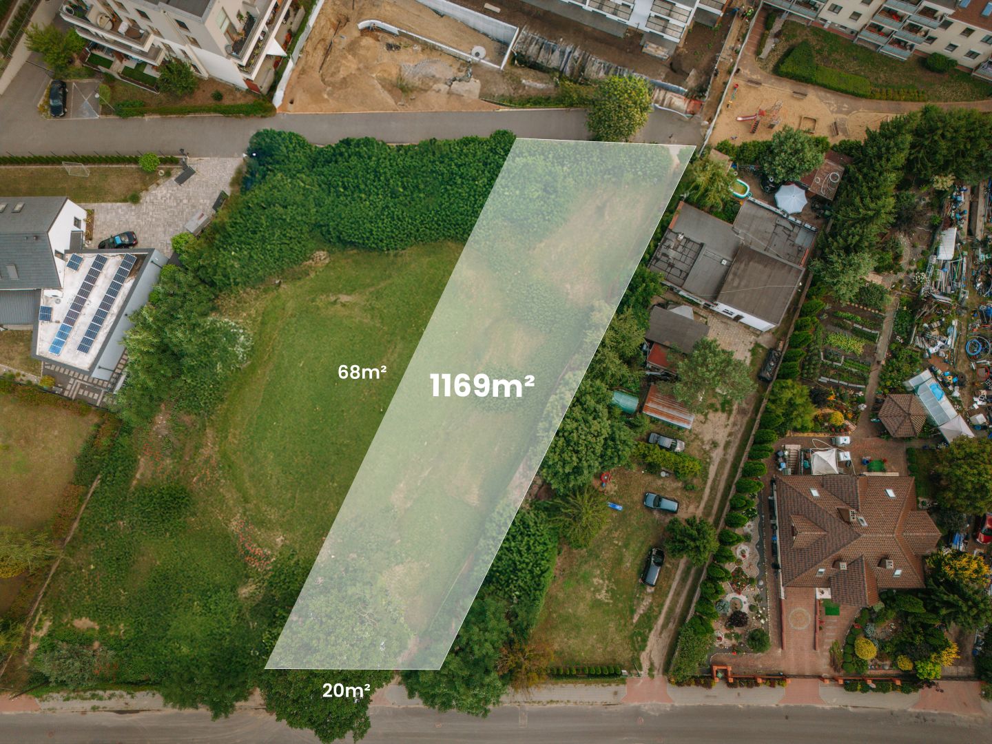 Plot | Wrzosy | Warzywna street | 1169 m2 - Plot - Sale - Toruń, Wrzosy
