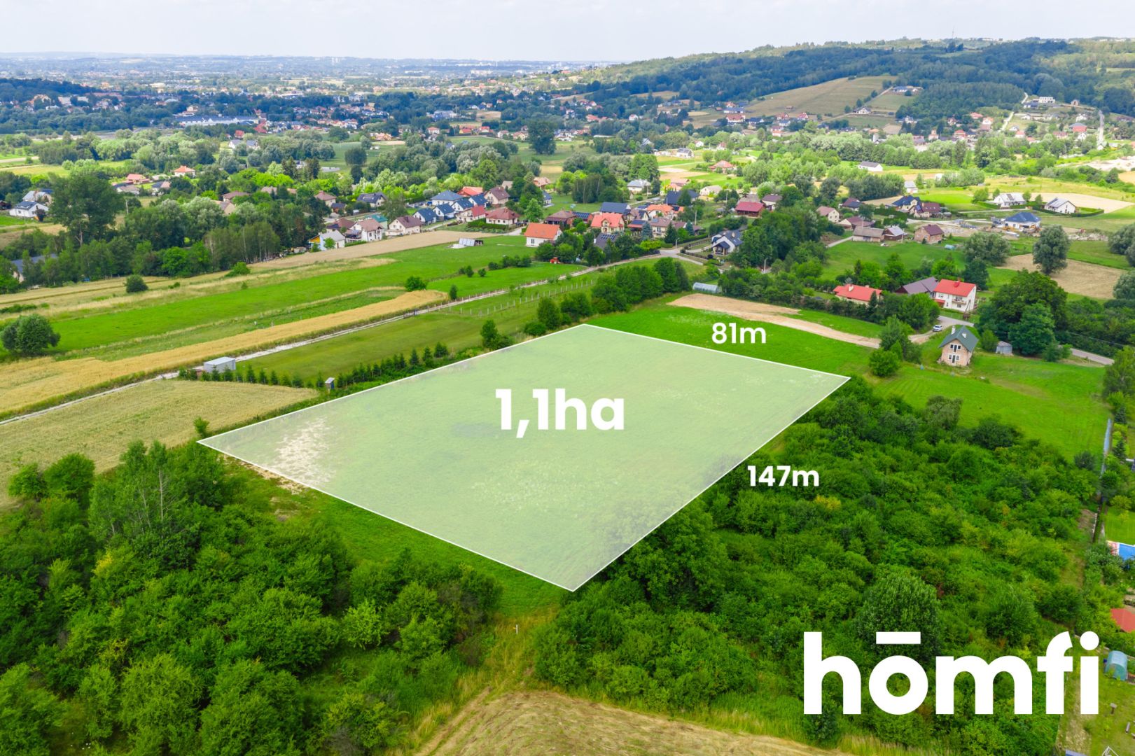 Possibility of construction | Viewpoint | 1.1 ha - Plot - Sale - Rzeszowski, Tyczyn / Kielnarowa