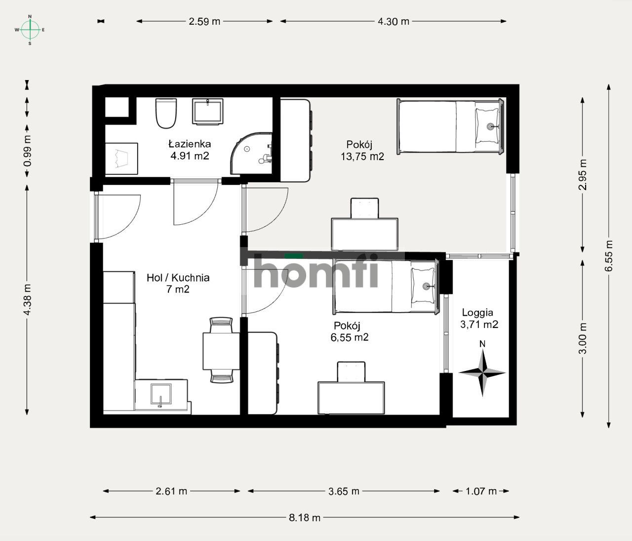 2-pokojowe mieszkanie na wynajem z miejscem w garażu podziemnym | Lipska 16 | Podgórze - Квартира - Оренда - Kraków, Podgórze / Płaszów