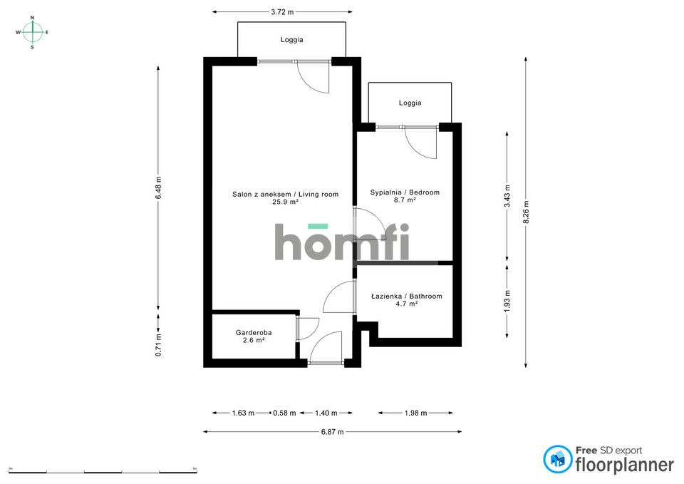 Modern 41 sq m | first-time rental | 2 rooms - Apartment - Rent - Katowice, Wełnowiec