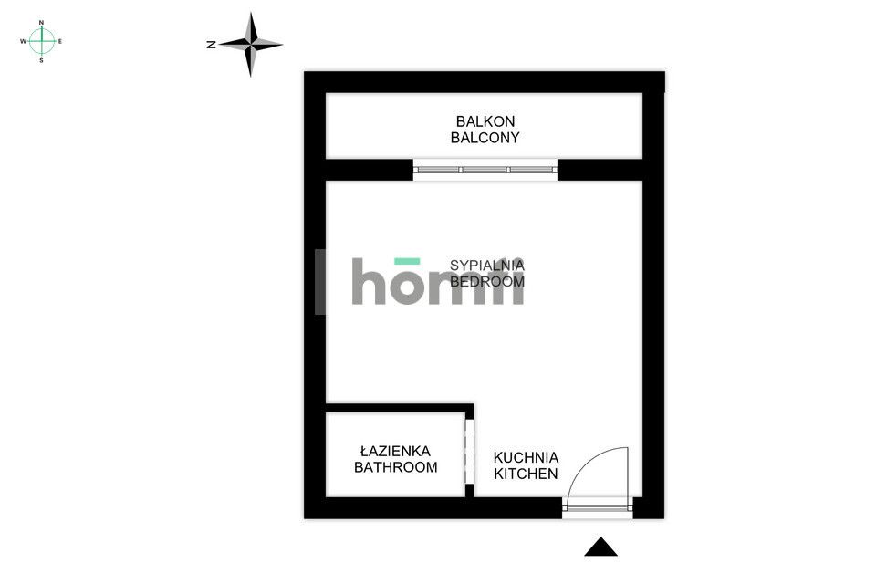 COMFORTABLE STUDIO APARTMENT WITH BALCONY / ŁOBZÓW / BRONOWICKA / ARMII KRAJOWEJ / AGH / UJ / PK - Apartment - Rent - Kraków, Krowodrza / Łobzów