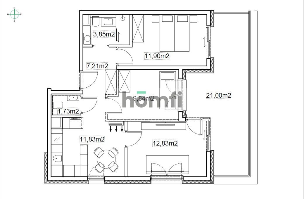 Oaza Bronowice 3-room apartment with terrace - Квартира - Продаж - Kraków, Krowodrza / Bronowice