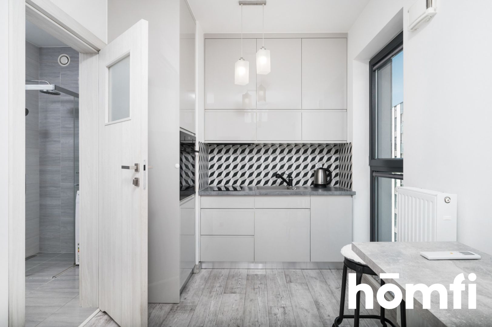 AIR CONDITIONED STUDIO APARTMENT WITH A VIEW ON THE KRAKOW SKYLINE ┃ UL. MOGILSKA 120B ┃ CITY CENTER - Квартира - Оренда - Kraków, Śródmieście