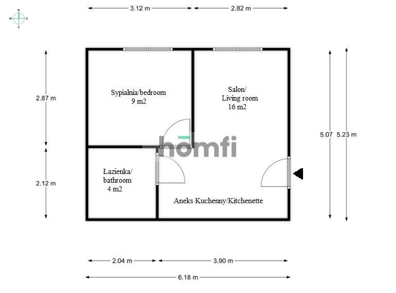 Two-rooms apartment, Pawlikowskiego Street - Apartment - Rent - Kraków, Śródmieście / Stare Miasto