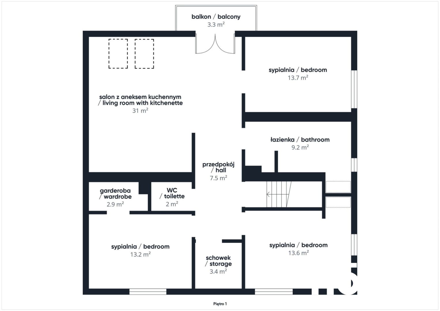 New 4-room | 99 m² + 47 m² attic | large garden | parking space | 12 km from Krakow - Apartment - Sale - Krakowski, Czernichów / Rybna