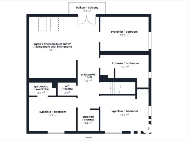 Nowe 4-pok. | 99 m² + 47 m² poddasza | duży ogródek | miejsce parkingowe | 12 km od Krakowa - Mieszkanie - Sprzedaż - Krakowski, Czernichów / Rybna
