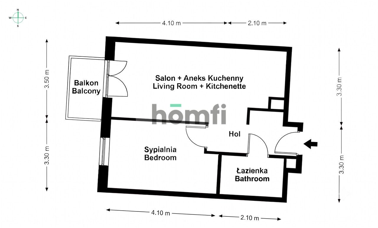 Nowoczesne 2 Pokoje na Forcie Wola 43m2 + miejsce postojowe - Mieszkanie - Wynajem - Warszawa, Wola