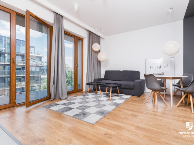 Air-conditioned stylish studio in "Wiślane Tarasy" - Apartment - Rent - Kraków, Śródmieście / Grzegórzki