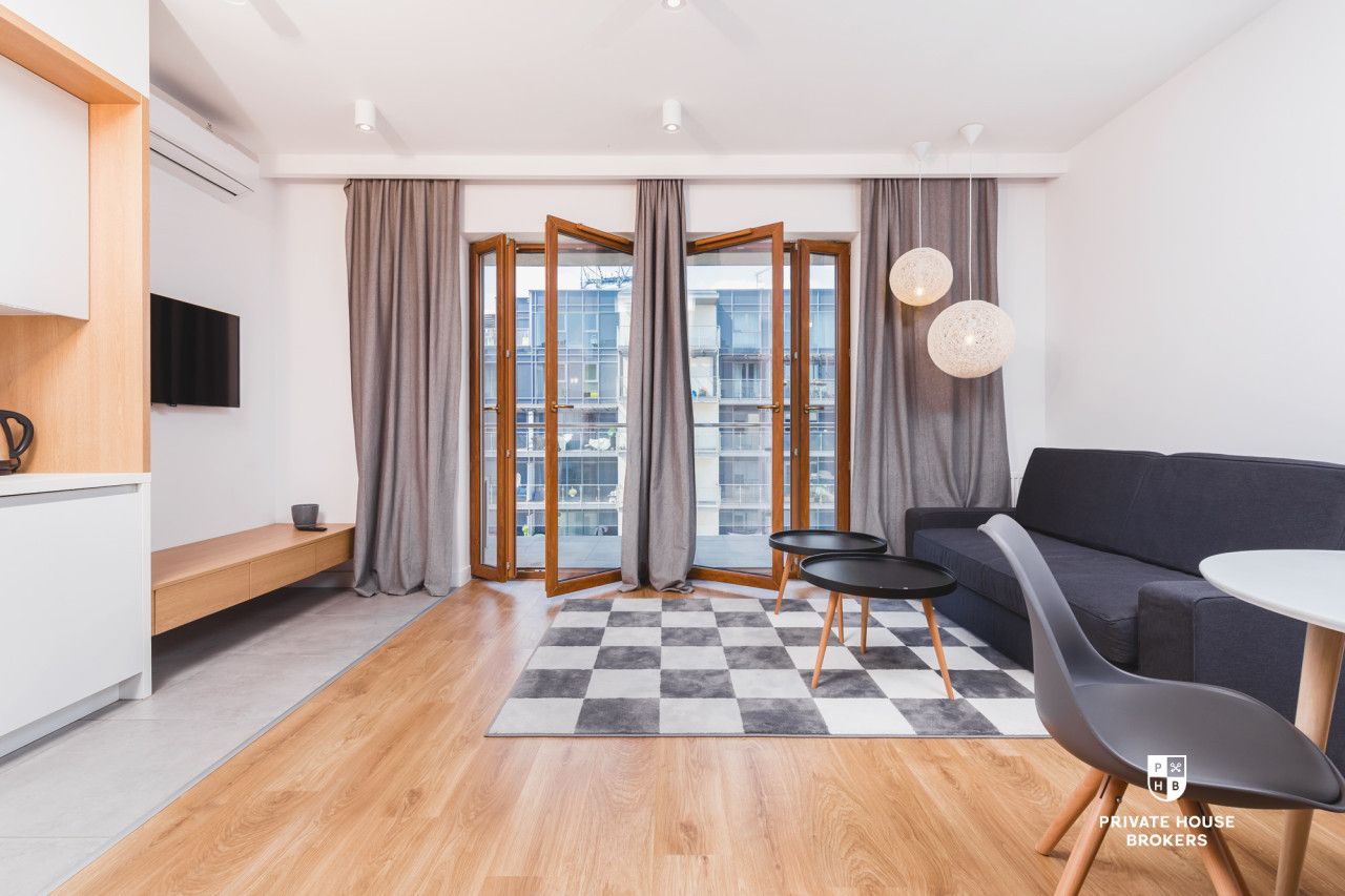 Klimatyzowane designerskie studio Wiślane Tarasy - Mieszkanie - Wynajem - Kraków, Śródmieście / Grzegórzki