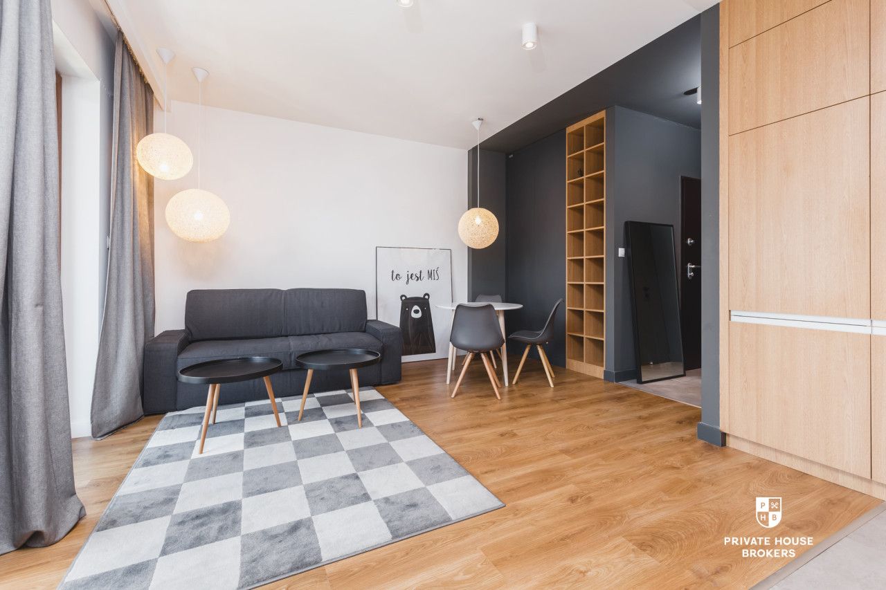 Klimatyzowane designerskie studio Wiślane Tarasy - Mieszkanie - Wynajem - Kraków, Śródmieście / Grzegórzki