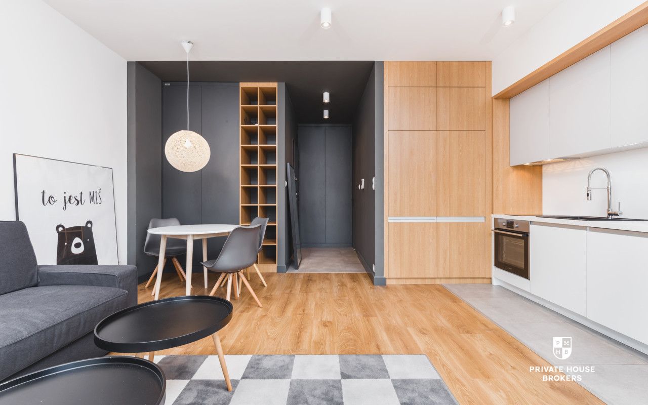 Klimatyzowane designerskie studio Wiślane Tarasy - Mieszkanie - Wynajem - Kraków, Śródmieście / Grzegórzki